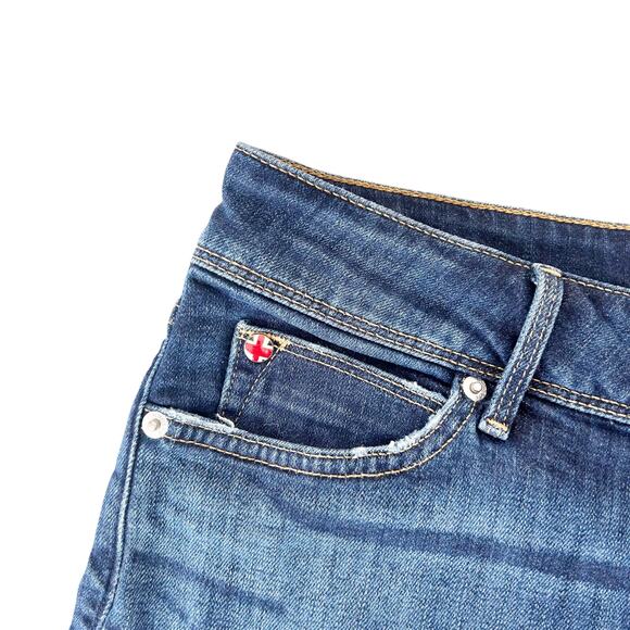 Hudson Croxley Mid Thigh Jean Shorts Sz 28 - Picture 2 of 7